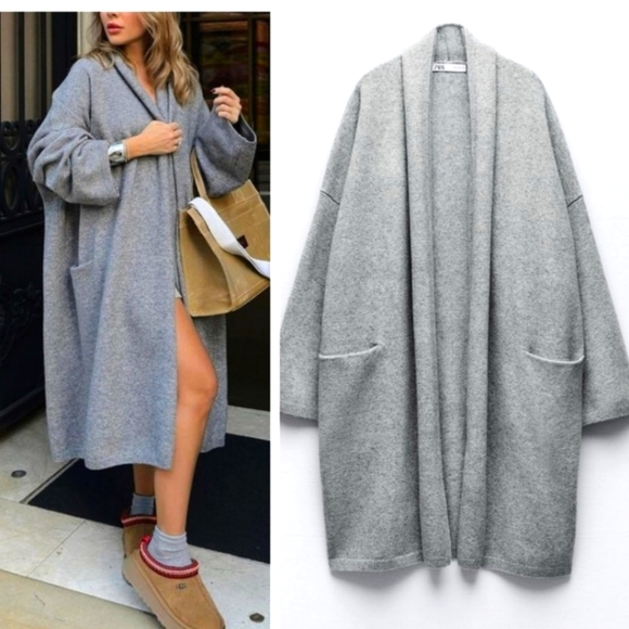 Zara Sweaters - Zara Soft Knit Oversized Long Cardigan Coat
